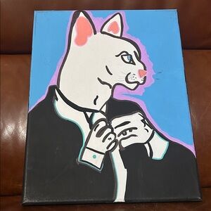 Cat in Suit Canvas Art